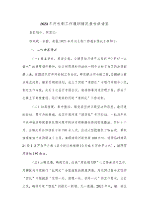 2023年河长制工作履职情况报告供借鉴.docx