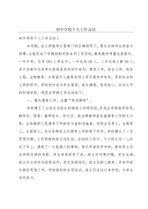 初中学校个人工作总结.docx