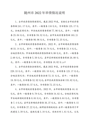 随州市2022年举债情况说明.docx