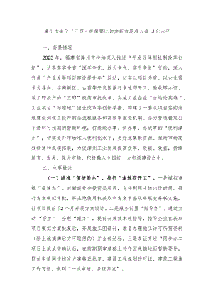 漳州市推行“三即”极简审批切实提升市场准入便利化水平.docx