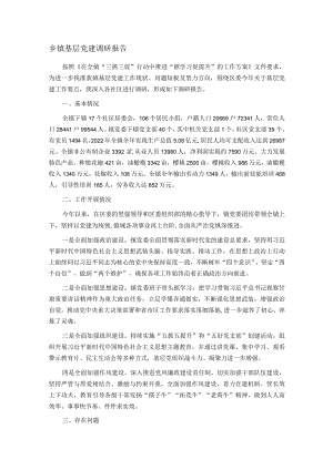 乡镇基层党建调研报告.docx