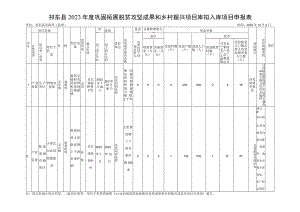 祁东县2023年度巩固拓展脱贫攻坚成果和乡村振兴项目库拟入库项目申报表.docx