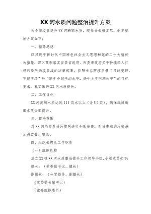 XX河水质问题整治提升方案.docx