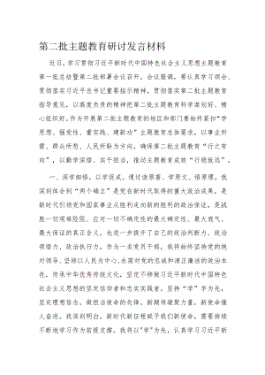 第二批主题教育研讨发言材料.docx