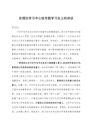 在理论学习中心组专题学习会上的讲话.docx