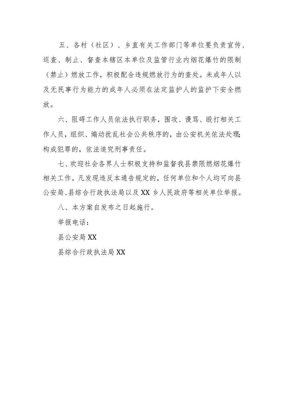 XX乡依法燃放烟花爆竹安全管理工作方案.docx_第3页