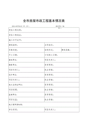 市级房屋市政工程检查用表.docx