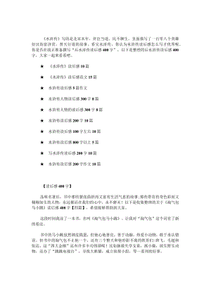 后水浒传读后感400字.docx