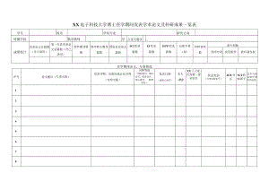 XX电子科技大学博士在学期间发表学术论文及科研成果一览表.docx