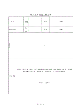 XX售后服务负责人情况表（2023年）.docx