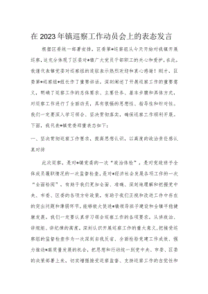 在2023年镇巡察工作动员会上的表态发言.docx