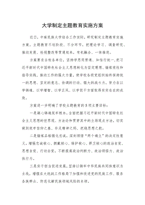 大学制定主题教育实施方案.docx
