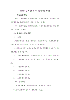 痔病（外痔）中医护理方案2023版与护理效果评价表.docx