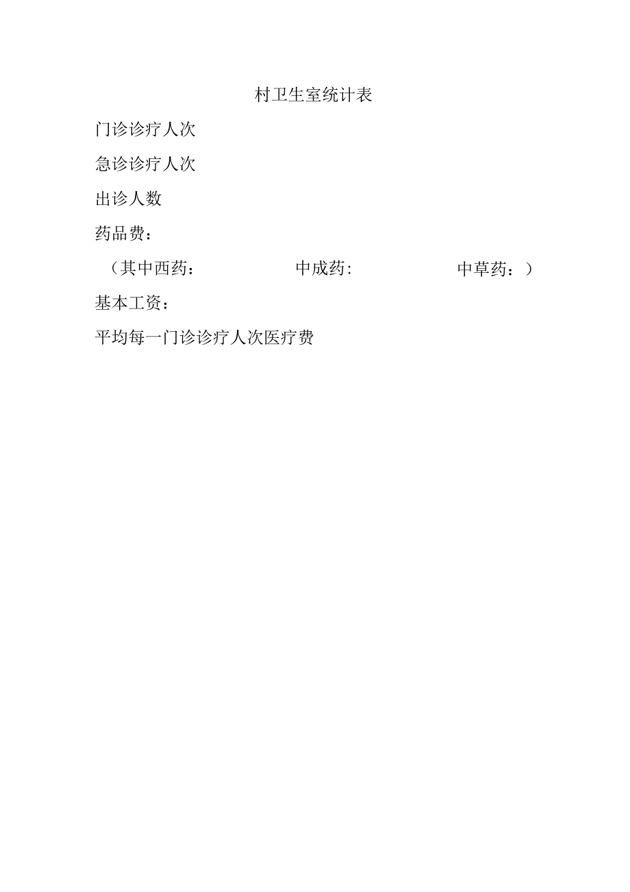 村卫生室统计表.docx_第1页