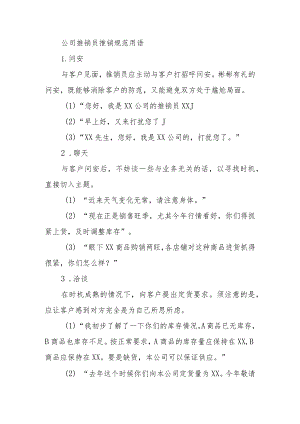 公司推销员推销规范用语.docx