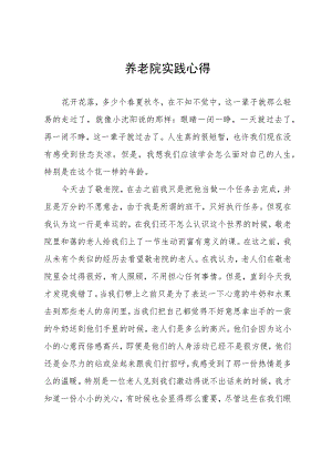 养老院实践心得.docx