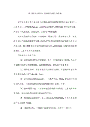 幼儿园安全培训：泥石流的逃生与自救.docx