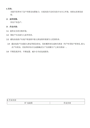 外资妇婴医院产科急产流程.docx