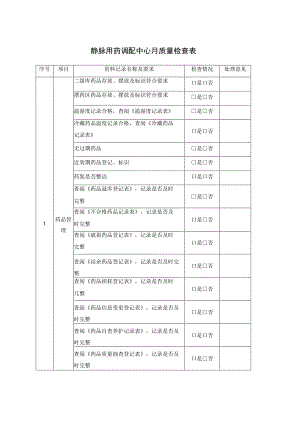 静脉用药调配中心月质量检查表.docx
