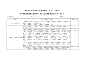 重点监控合理用药药品专项检查工具表.docx