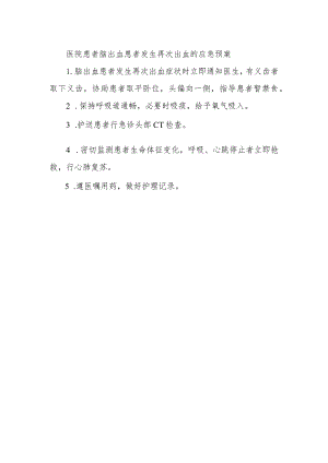 医院患者脑出血患者发生再次出血的应急预案.docx