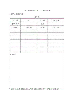 施工组织设计方案会签表.docx