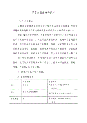 子宫内膜癌麻醉技术.docx