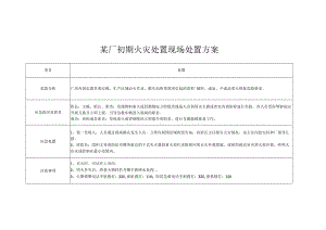 某厂初期火灾处置现场处置方案.docx