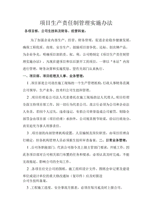 项目生产责任制管理实施办法.docx
