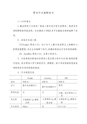 胃切开术麻醉技术.docx