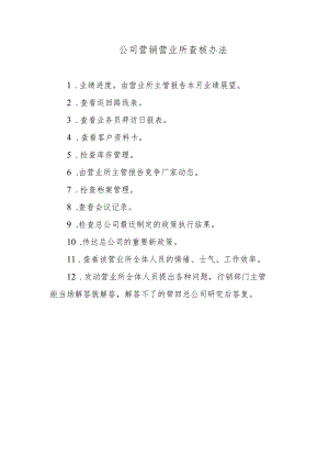 公司营销营业所查核办法.docx