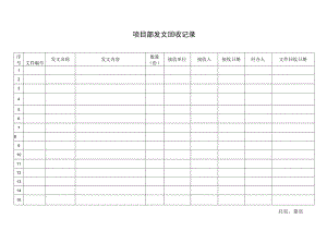 工程项目部发文回收记录表.docx