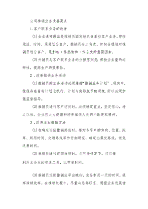 公司推销业务改善要点.docx