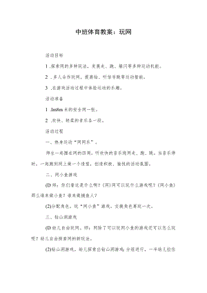 中班体育教案：玩网.docx