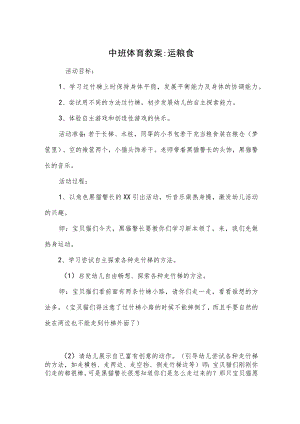 中班体育教案-运粮食.docx