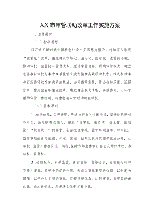 XX市审管联动改革工作实施方案.docx
