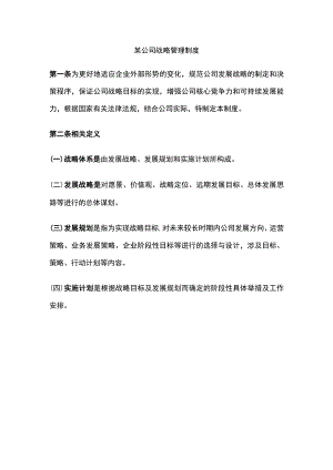 某公司战略管理制度.docx
