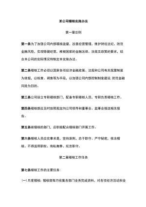 某公司稽核实施办法.docx