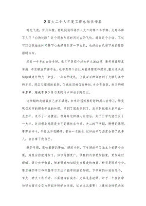2篇大二个人年度工作总结供借鉴.docx