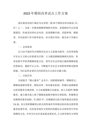 2023年婚俗改革试点工作方案.docx