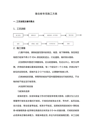 锤击桩专项施工方案.docx
