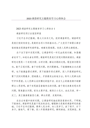 2023调查研究主题教育学习心得体会.docx