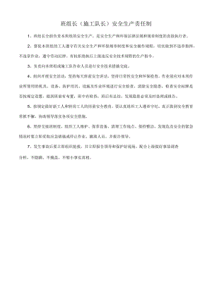 班组长（施工队长）安全生产责任制.docx