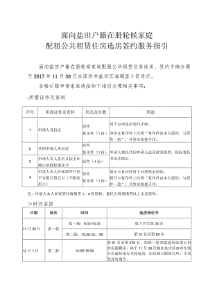 面向盐田户籍在册轮候家庭配租公共租赁住房选房签约服务指引.docx