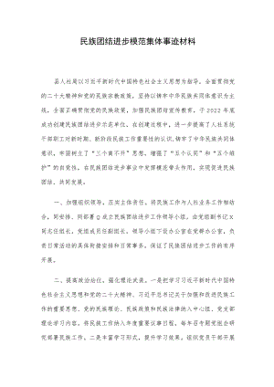 民族团结进步模范集体事迹材料.docx