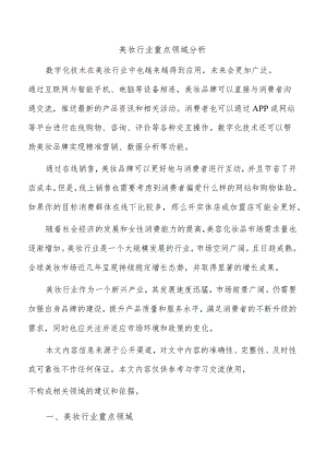 美妆行业重点领域分析.docx