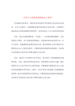 团支书学习“思想旗帜”团课学习心得4篇合集.docx
