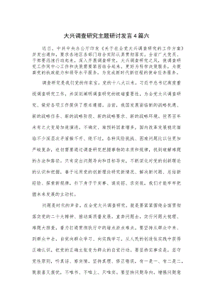 大兴调查研究主题研讨发言4篇.docx