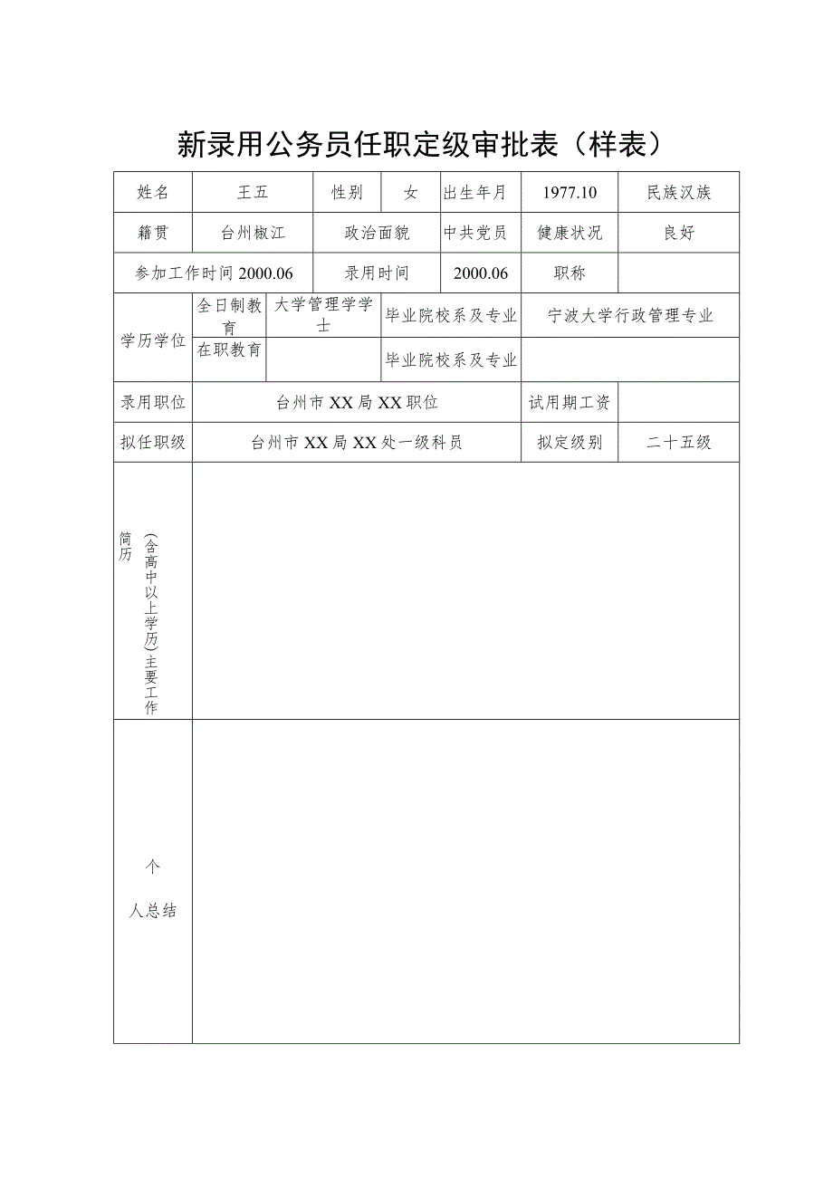 新录用公务员任职定级审批表.docx_第3页
