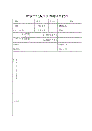 新录用公务员任职定级审批表.docx